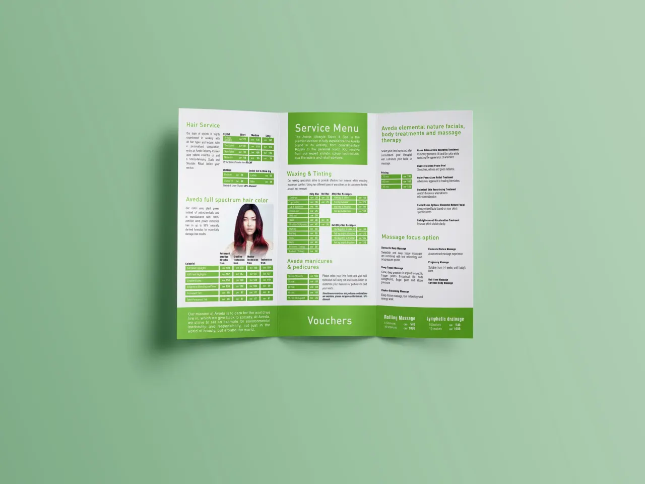 Marcello Palma - Aveda - Trifold, graphisme et identité par Clément Calloud, image 1 sur 2