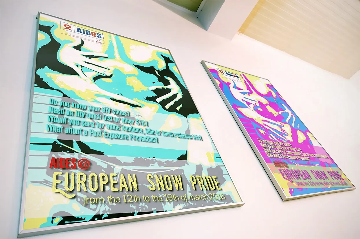 European Snow Pride - AIDES, graphisme et identité par Clément Calloud, image 1 sur 3