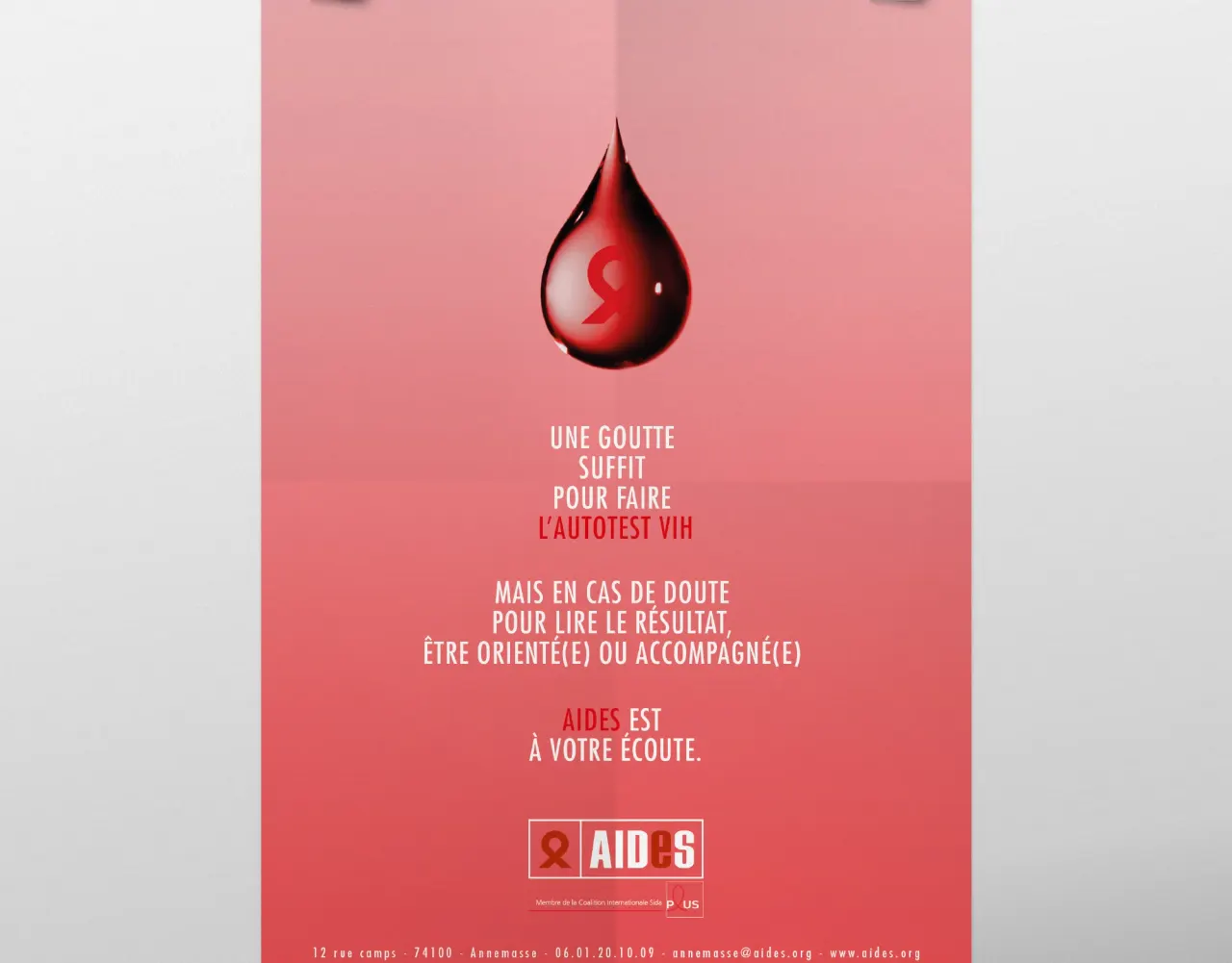 Graphisme et identité Auto test - AIDES par Clément Calloud
