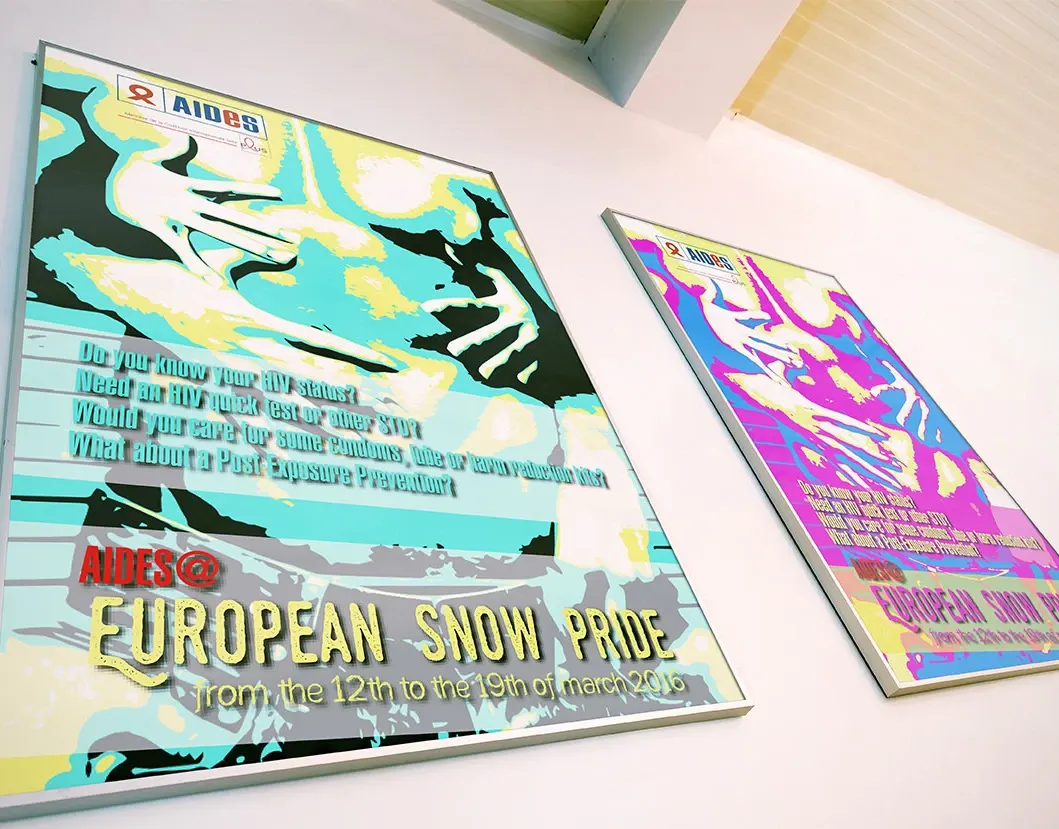 Graphisme et identité European Snow Pride - AIDES par Clément Calloud