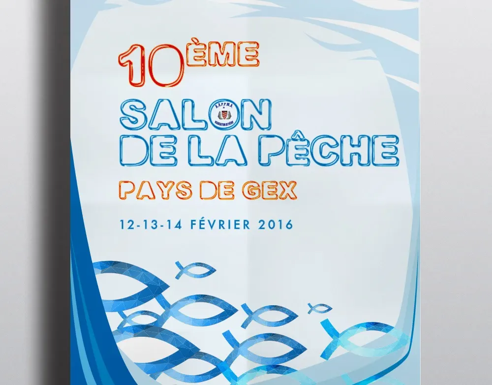 Graphisme et identité Salon de la pêche - Thoiry par Clément Calloud