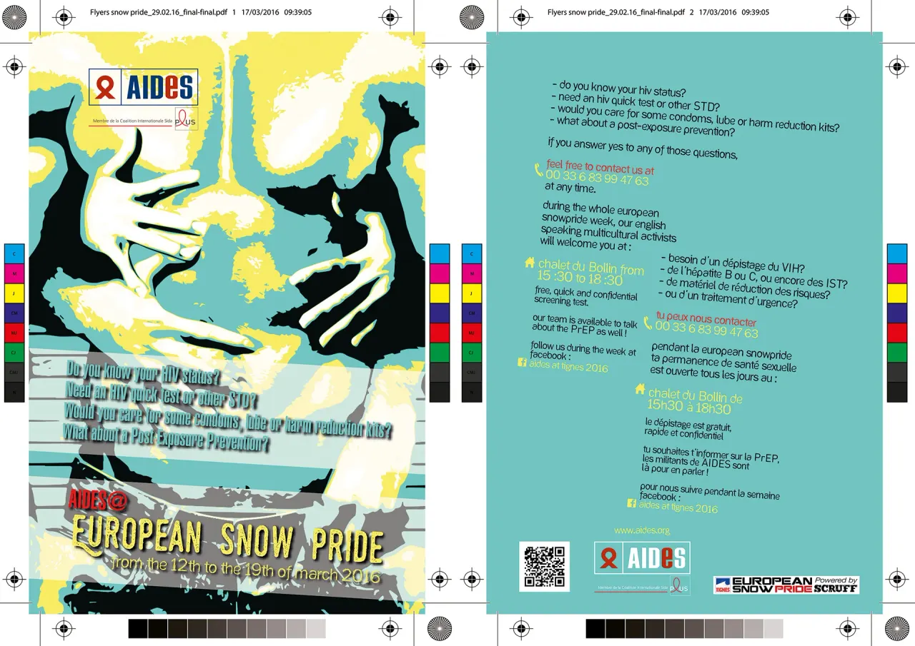 European Snow Pride - AIDES, graphisme et identité par Clément Calloud, image 2 sur 3